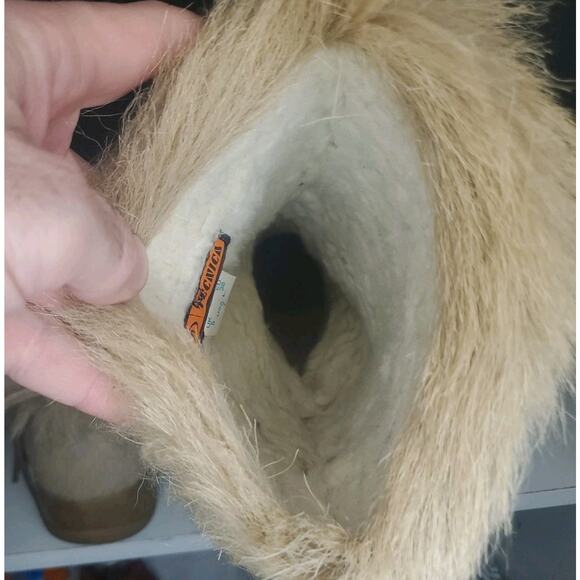 Vintage Tecnica Goat Fur Boots Tan Brown, EU 38 US 7 Women's Made in Italy - Picture 6 of 11